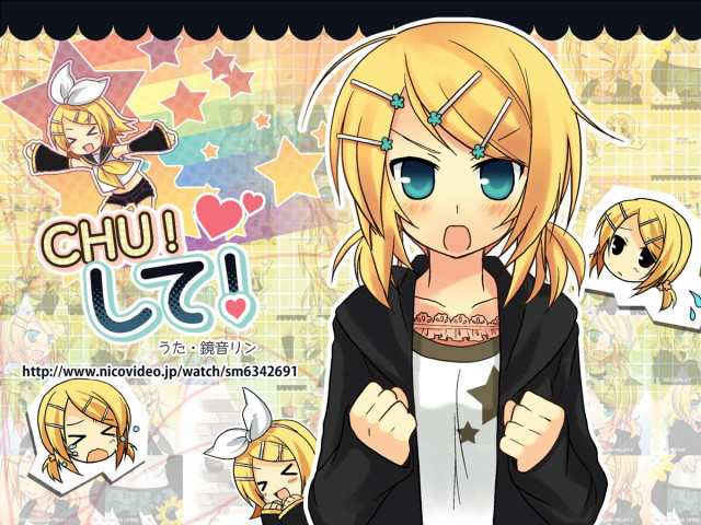 Blonde girl blue eyes anime free wallpaper - medium preview image