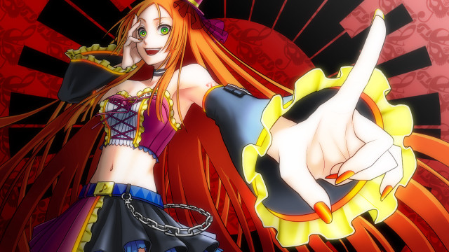 Woman red hair bird costume free wallpaper - medium preview image
