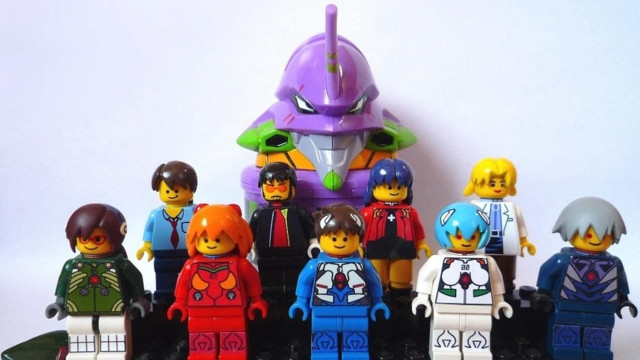 Legos row tabletop white background free wallpaper - medium preview image