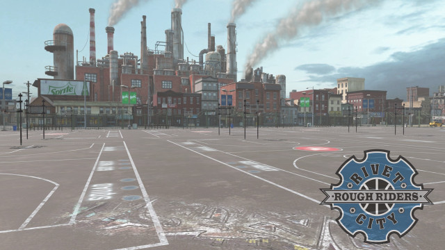 Industrial area smoke factory stacks free wallpaper - medium preview image