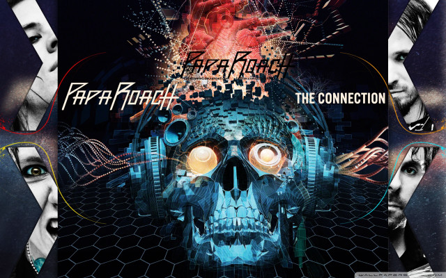 Skull human face poster surrounding free wallpaper - medium preview image