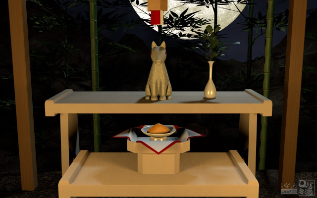 Cat statue wooden shelf vase free wallpaper - medium preview image