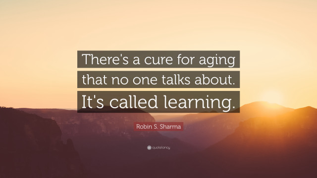 Learning quote sunset mountains hills free wallpaper - medium preview image