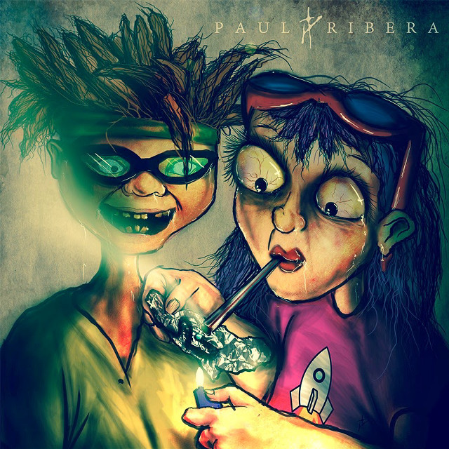 Couple people holding something weird free wallpaper - medium preview image