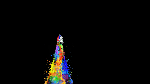 Colorful christmas tree black background free wallpaper - medium preview image