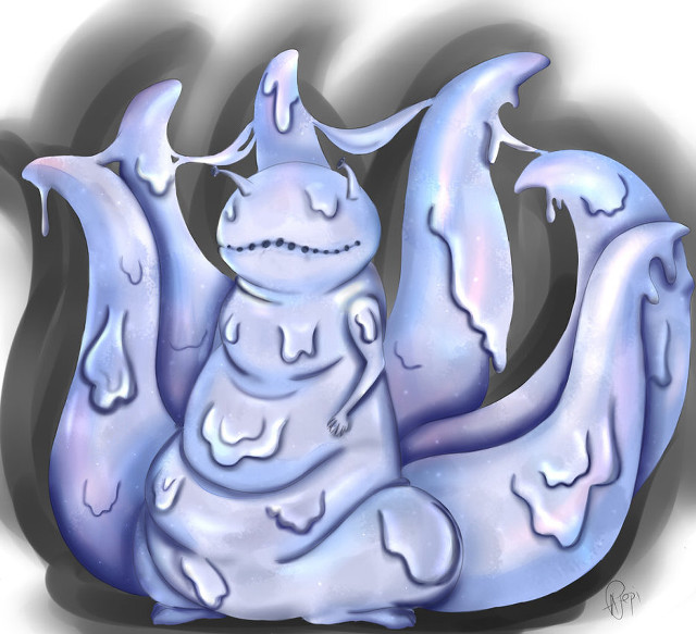 Snow monster snowflaked tail face free wallpaper - medium preview image