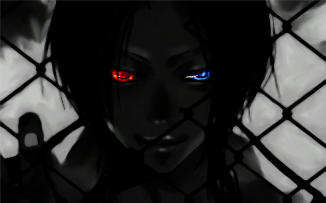 Woman red eyes fence gothic free wallpaper - medium preview image