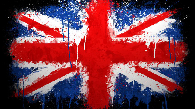 British flag black background paint #2 free wallpaper - medium preview image