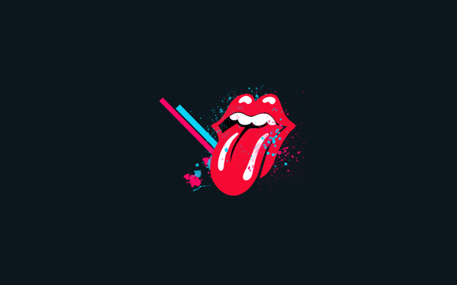 Red white tongue toothbrush flower free wallpaper - medium preview image