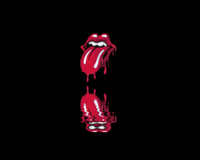 Red white rolling tongue water free wallpaper - medium preview image