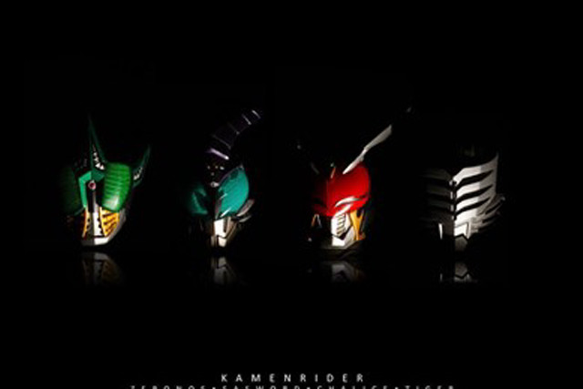 Colored helmets black background reflection free wallpaper - medium preview image