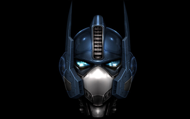 Robot mask blue eyes nose free wallpaper - medium preview image