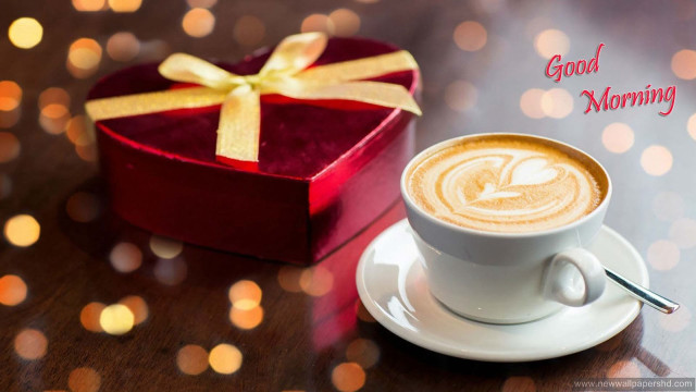 Coffee heart foam red box free wallpaper - medium preview image