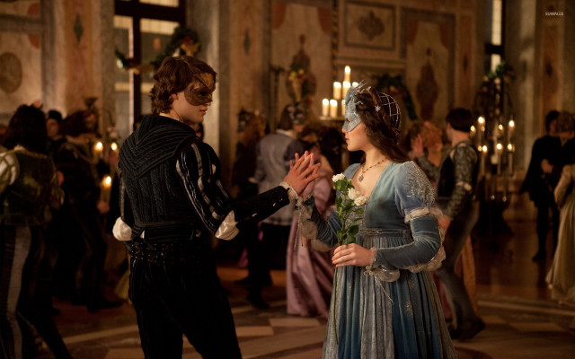 Man woman period costumes hall free wallpaper - medium preview image