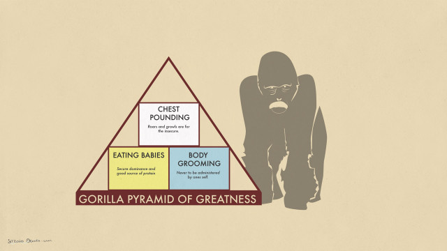 Gorilla pyramid greatness stages gorillaism free wallpaper - medium preview image
