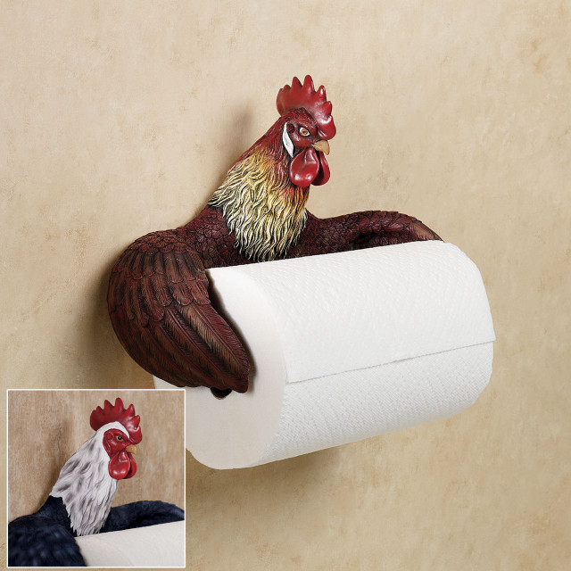 Rooster chicken toilet paper sitting free wallpaper - medium preview image