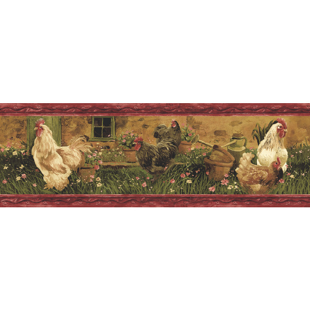Chickens garden table chairs red free wallpaper - medium preview image