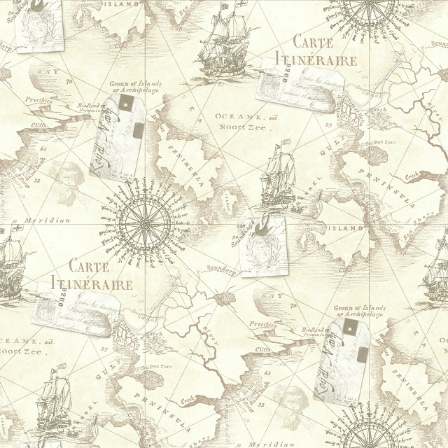 World map ships compasses navigation free wallpaper - medium preview image