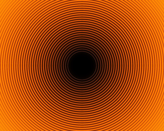 Orange black background circular design free wallpaper - medium preview image