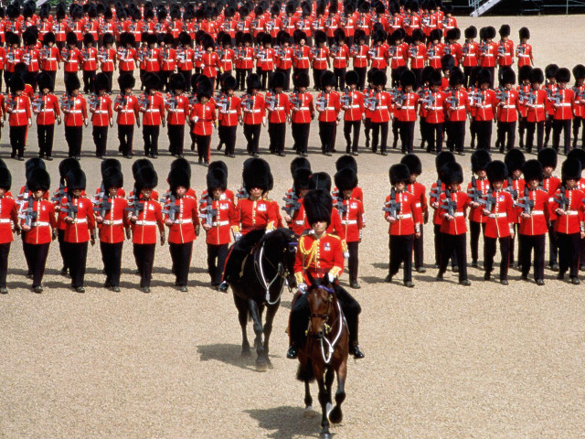 Men red uniforms horses field free wallpaper - medium preview image