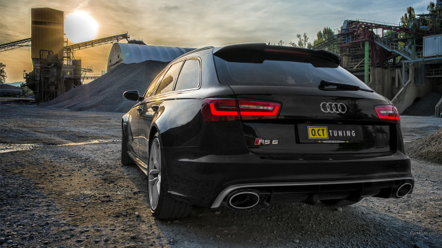 Black car factory sun background free wallpaper - medium preview image