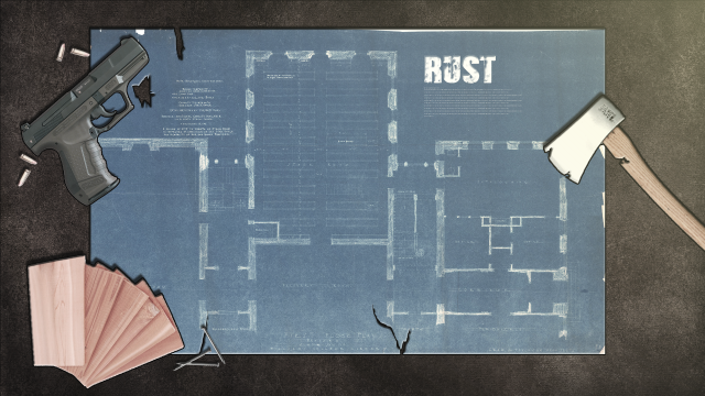 Rust gun fan blueprint night free wallpaper - medium preview image