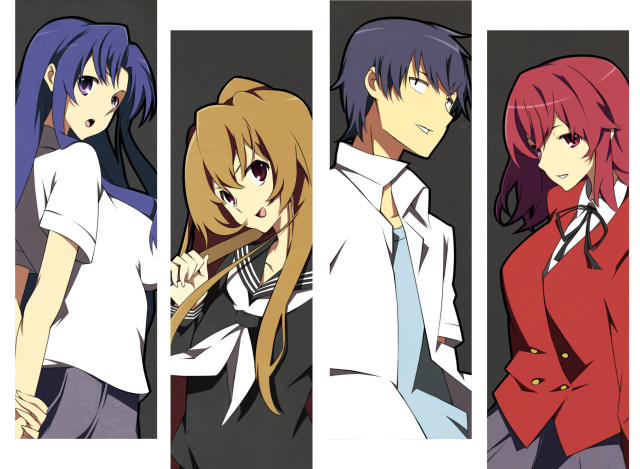 Anime characters colored hair different free wallpaper - medium preview image