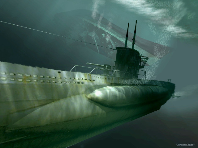 Submarine water flag ship background free wallpaper - medium preview image