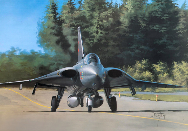 Jet plane runway trees yellow free wallpaper - medium preview image