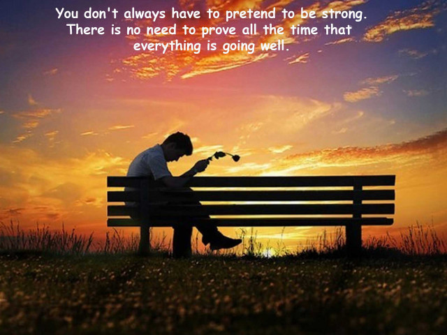Man sitting bench sunset strong free wallpaper - medium preview image