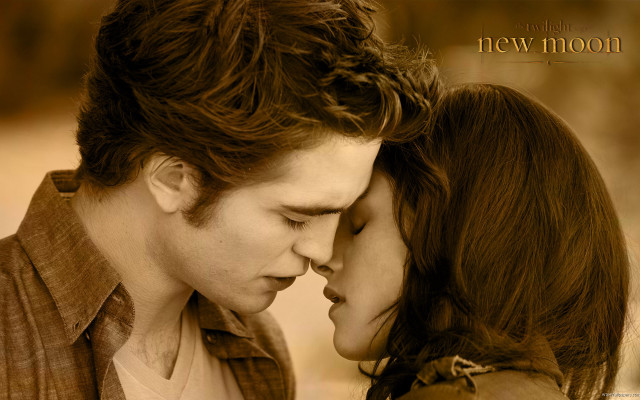 Man woman kissing brown background free wallpaper - medium preview image