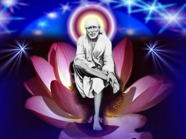 Man sitting lotus flower halo free wallpaper - medium preview image