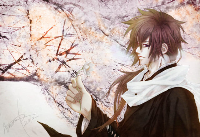 Man long hair cigarette looking free wallpaper - medium preview image