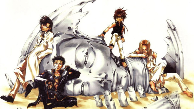 Anime characters metal object sand free wallpaper - medium preview image