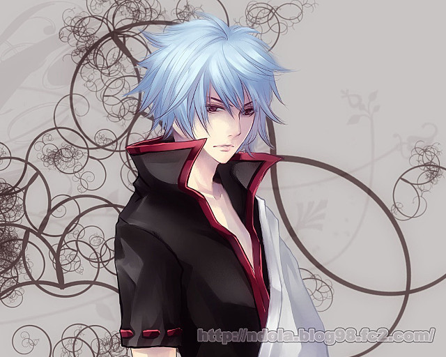 Blue hair red hoodie black free wallpaper - medium preview image