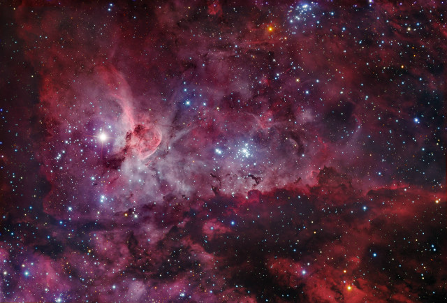 Star cluster space art astrophotography free wallpaper - medium preview image