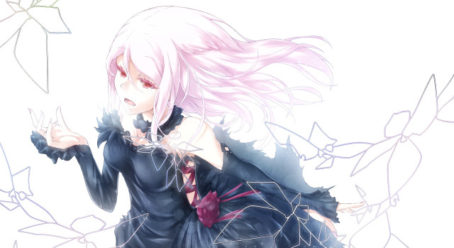 Pink haired gothic yandere portrait free wallpaper - medium preview image