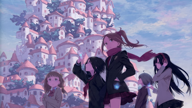 People castle sky clouds group free wallpaper - medium preview image