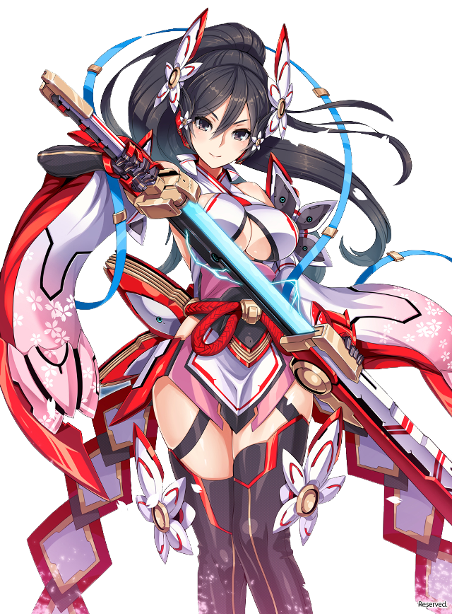 Woman sword red ribbon white free wallpaper - medium preview image