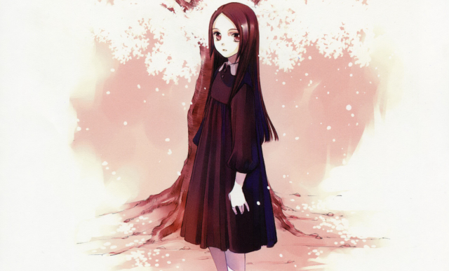 Woman dress tree bird flying free wallpaper - medium preview image