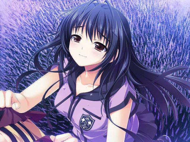 Girl purple lavender fireworks night free wallpaper - medium preview image