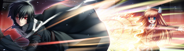 Anime couple characters room lights free wallpaper - medium preview image