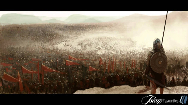 Man hill crowd flags armor free wallpaper - medium preview image