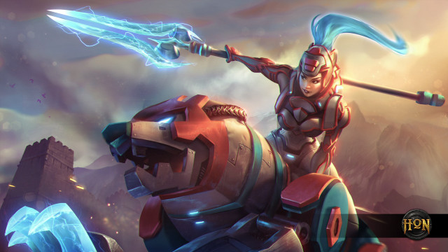 Character horse sword dog castle free wallpaper - medium preview image