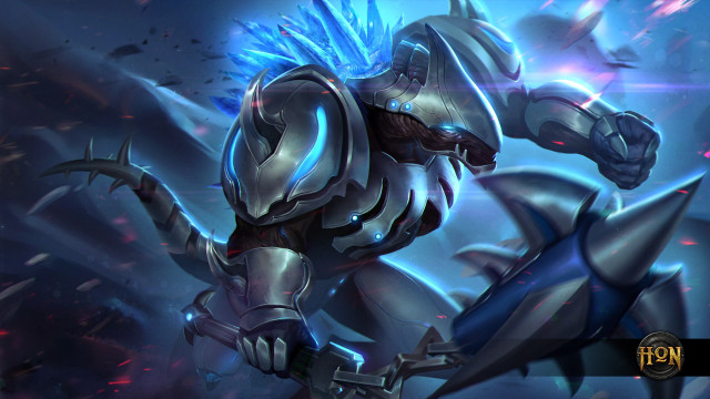 Robot blue light sword armor free wallpaper - medium preview image
