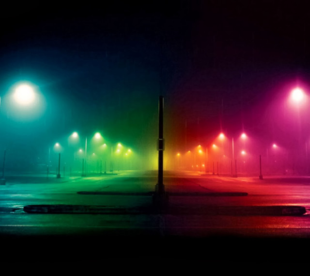 Street light night lights bright free wallpaper - medium preview image