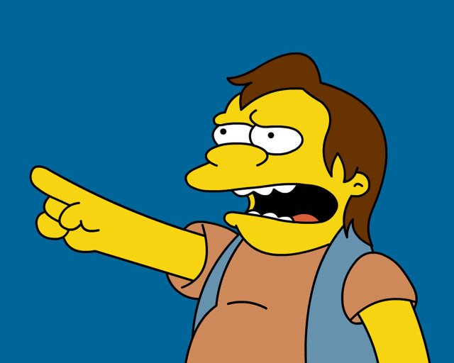 Cartoon character pointing open mouth free wallpaper - medium preview image