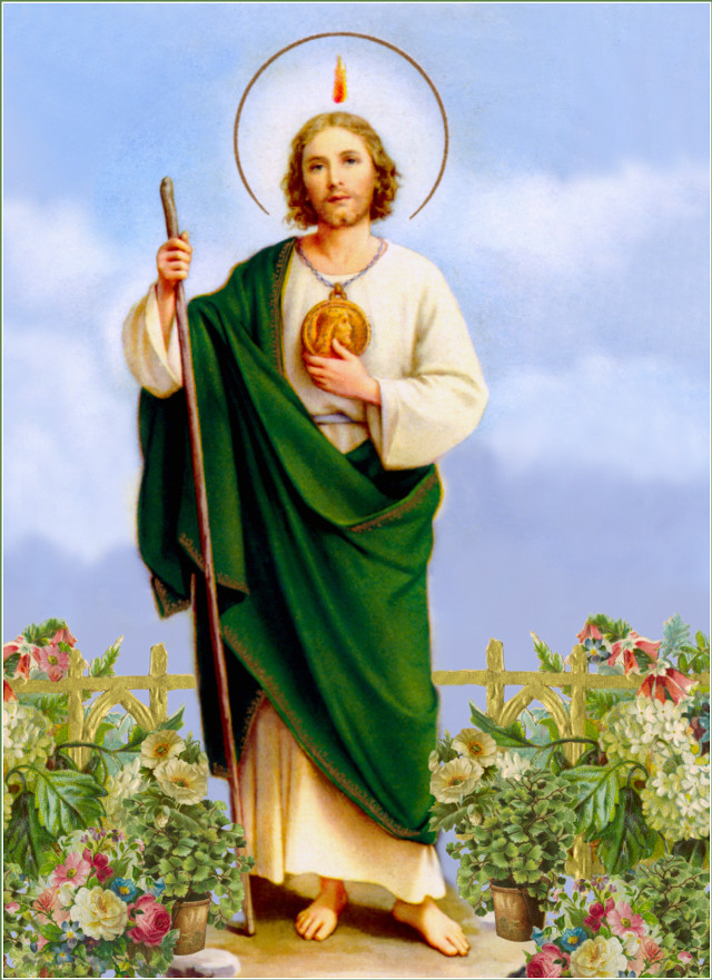 Jesus holding golden apple cross free wallpaper - medium preview image