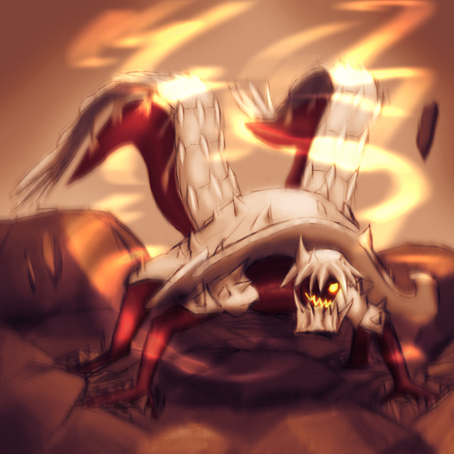 Demon attacking demon claws raised free wallpaper - medium preview image