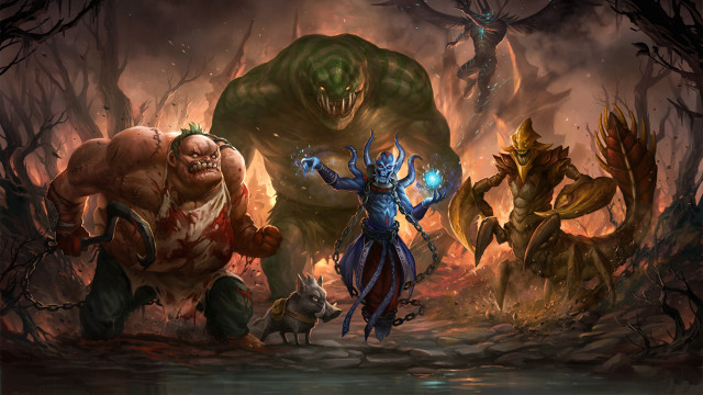 Cartoon characters forest demon background free wallpaper - medium preview image